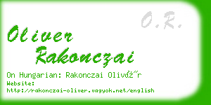 oliver rakonczai business card